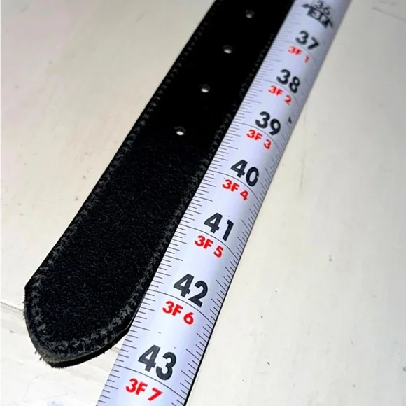 VERO CUOIO Black Leather Belt Made In Italy Men main image 4